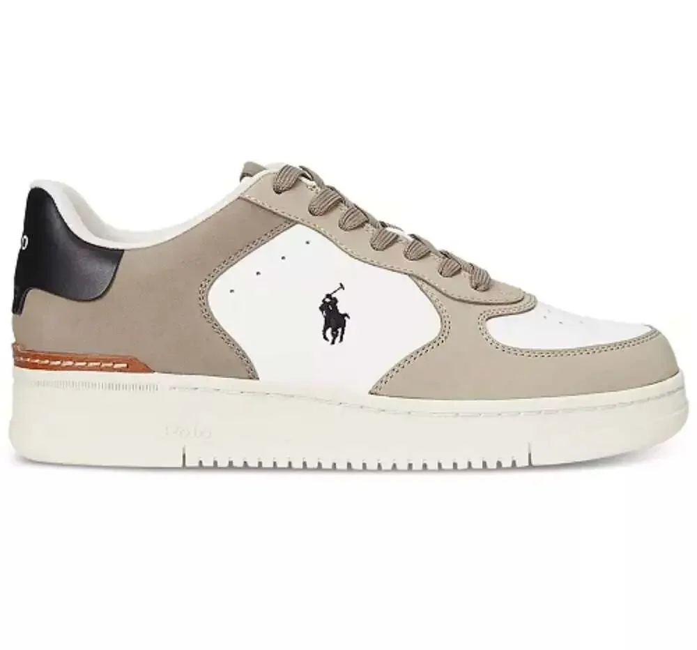 Polo Ralph Lauren Masters Court Nubuck and Leather Sneakers size men 9 w 10.5